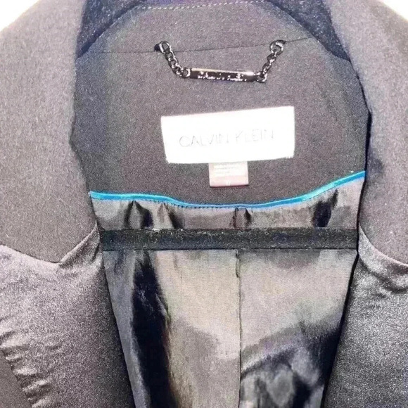 Calvin Klein Satin Lapel Blazer Size 10 - Picture 2 of 5